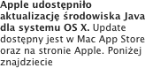 Apple udostępniło aktualizację środowiska Java dla systemu OS X. Update dostępny jest w Mac App Store oraz na stronie Apple. Poniżej znajdziecie